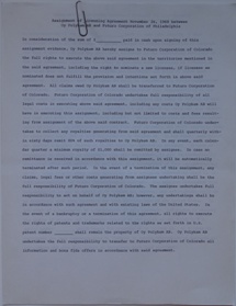 Futuro Corporation Of Colorado & Polykem - License Assignment Agreement